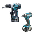 MAKITA DLX2145TJ COMBO TALADRO PERCUTOR 1/2" DHP458 + ATORNILLADOR DE IMPACTO C/ 2 BAT. 5AH + CARGADOR