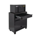 STANLEY STST22652 GABINETE METALICO CON RUEDAS Y COFRE 5 GAVETAS P/ HERRAMIENTAS 26"X13"X15.3" NEGRO - Image 2