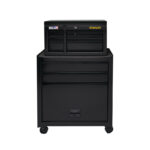 STANLEY STST22652 GABINETE METALICO CON RUEDAS Y COFRE 5 GAVETAS P/ HERRAMIENTAS 26"X13"X15.3" NEGRO