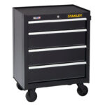 STANLEY STST22744BK GABINETE METALICO 4 GAVETAS PARA HERRAMIENTAS CON RUEDAS 26.5"X18"X34" NEGRO SERIE 300