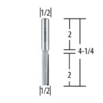 MAKITA 733005-9A FRESA CARBURO RECTA P/ROUTER ESPIGA 1/2" Ø1/2" LARGO 4-1/4" 2F - Image 2