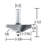 MAKITA 733305-A FRESA CARBURO TUNGSTENO P/PANEL ELEVADO P/ROUTER ESP 1/2" Ø3-3/8" LARGO 2-1/2" 2F - Image 2