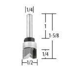 MAKITA D-02048 FRESA RECTA P/ROUTER ESPIGA 1/4" Ø1/4" LARGO 1-5/8" 2F - Image 2